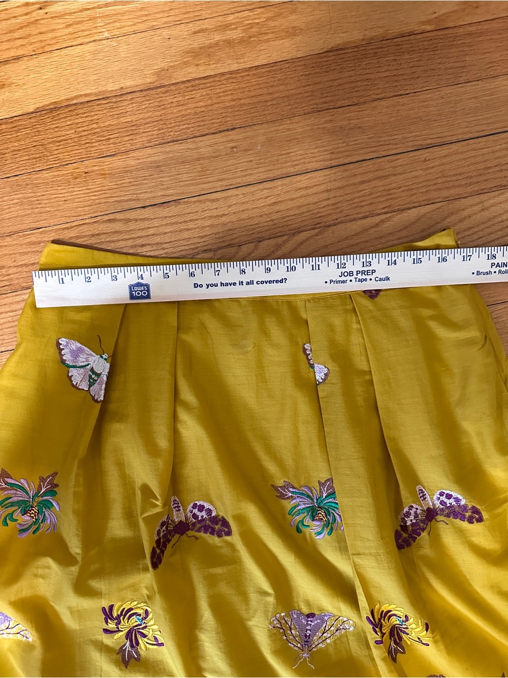 🦋 Maeve Yellow Butterfly Embroidered Midi Skirt - Picture 5 of 11